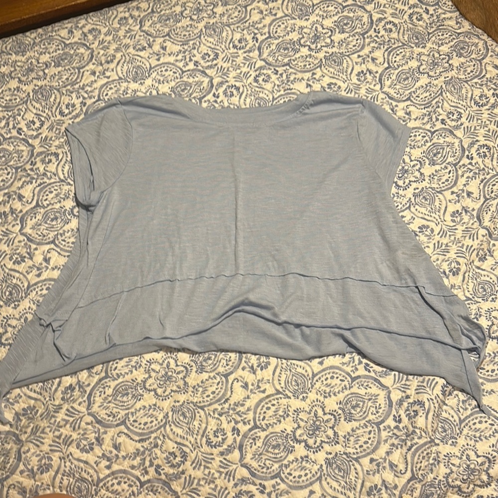 SHEIN Gray Asymmetrical Relaxed Blouse